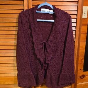 Denim 24/7 Deep Burgundy Cardigan